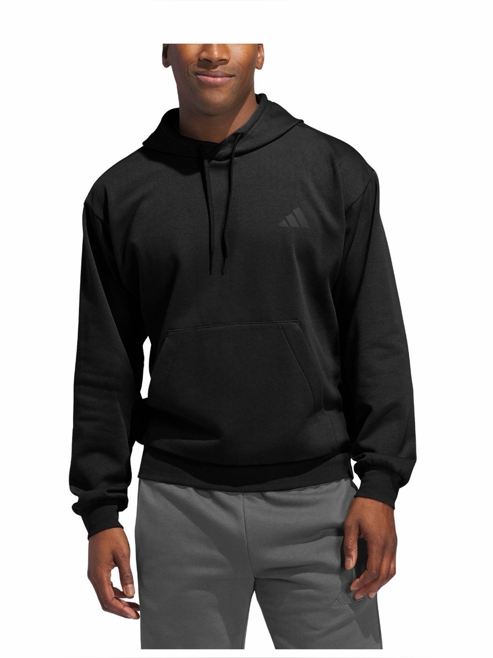 adidas Men's Black Pullover fleece  Hoodie